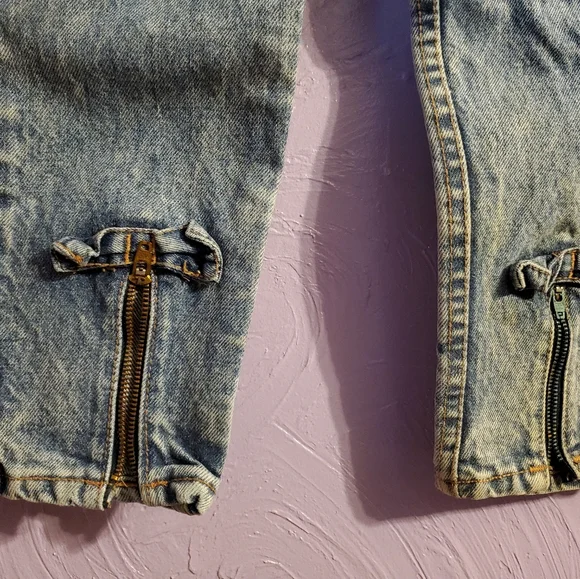 VINTAGE DUNGAREE ankle zip size 3 - Picture 4 of 5